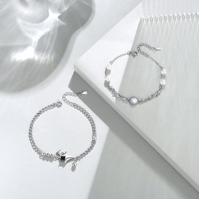 Star Bracelet For Silver Couple Bracelet