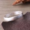 Sterling Silver Bangle of Lotus Flower Engraved for flower detail view
