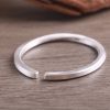 Sterling Silver Bangles of Clouds Engraved Twisted back view