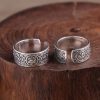 Chinese Mythical Beasts Sterling Silver Ring For Men, detail view