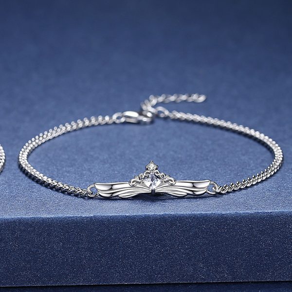 Sterling Silver Couple Bracelet With Knight Princess For Women, Weight 3.14g