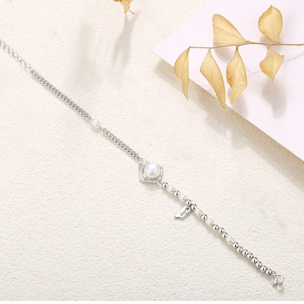 Sterling Silver Couple Bracelet for Pearl Bracelet, Women's bracelet