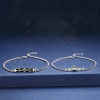 Sterling Silver Couple Knight Princess Bracelet, Silver Matching Bracelet