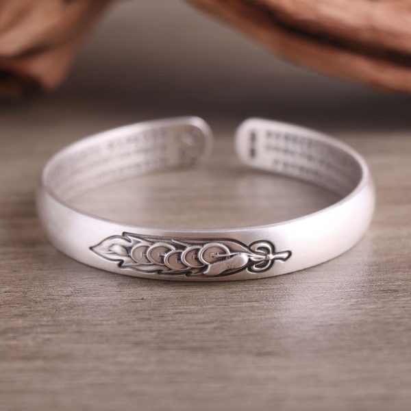 Sterling Silver Five Emperor Coins Bangle detail view