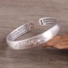 Five Emperor Coins Sterling Silver Bangle front view