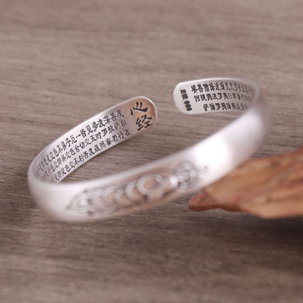 Five Emperor Coins Sterling Silver Bangle front view