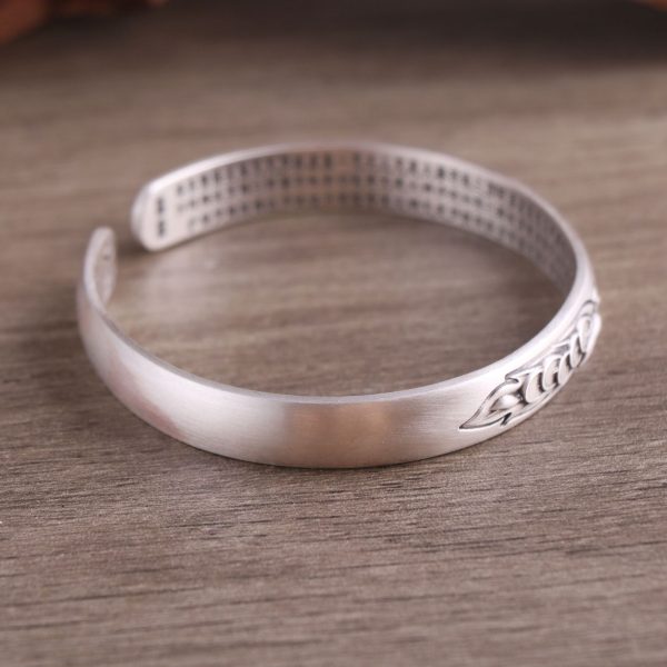 Five Emperor Coins Sterling Silver Bangle left view