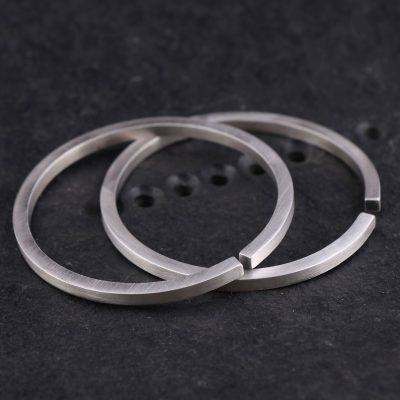 Simple Square Bar Sterling Silver Bangle for men, open cuff bangle, made of 999 sterling, weight about 25g
