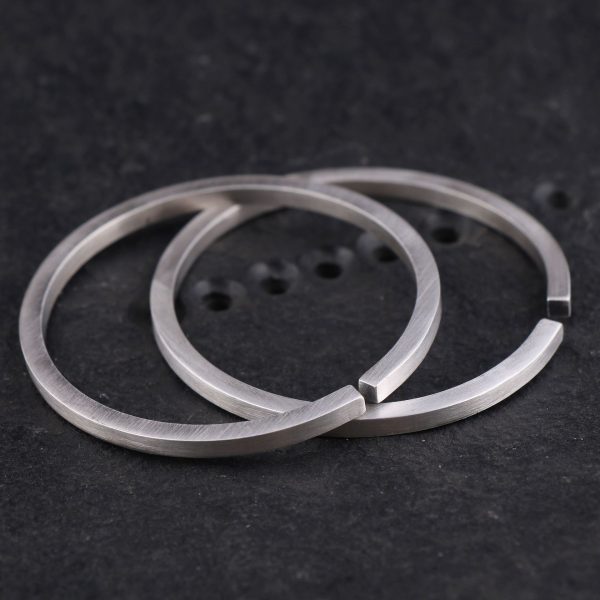 Simple Square Bar Sterling Silver Bangle for men, open cuff bangle, made of 999 sterling, weight about 25g