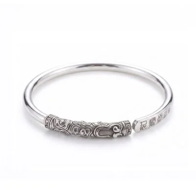 Sun Wukong 999 Silver Golden Cudgel Bangle For Men or Women