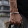 Sun Wukong 999 Silver Golden Cudgel Bangle Wear View