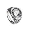 925 Sterling Thai Silver Eagle Ring For Men, made of 925 sterling silver, handmade