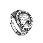 925 libras esterlinas tailandés Águila Anillo de Plata para Hombres