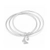 999 Pure Silver Three Rings Bangle For Women