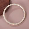 Cherry Blossoms Carved 999 Sterling Silver Bangles for women, made of 999 sterling silver, handmade