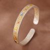 999 Sterling Silver Enamel Open Cuff Bangles Bracelet for women, made of 999 sterling silver, vintage enamel craftsmanship
