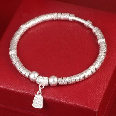 Fashion 999 sterling silver bangles for women, made of 999 sterling silver, fashion style, handmade