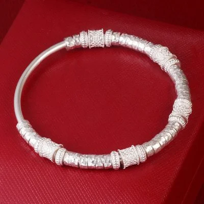 Fashion 999 sterling silver bangles for women, made of 999 sterling silver, fashion style, handmade