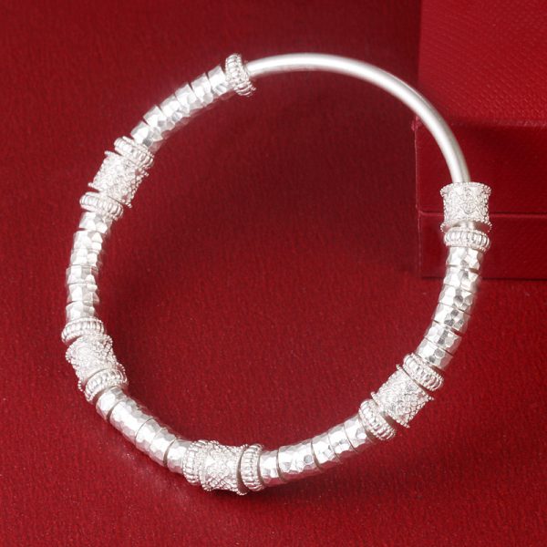 Fashion 999 Sterling Silver Bangle bracelet, right view