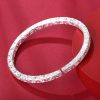 999 sterling silver bangles for women with grass pattern , Made of 999 sterling silver, weight about 33g
