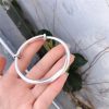 Adjustable Sterling Silver Retro Twisted Bangle Bracelet detail 2