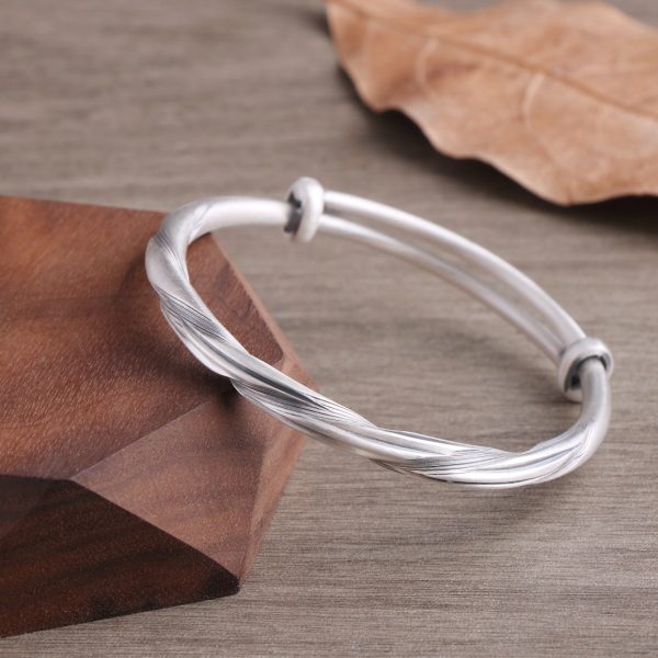 sterling silver bangle women, handmade