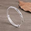 Adjustable Sterling Silver Retro Twisted Bangle, hand made, chinese vintage silver Craftsmanship