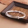 Adjustable Twisted Sterling Silver Bangle Bracelet