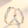 Engravable Eternal Love Couple Rings In Silver