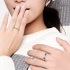 Engravable Eternal Love Silver Couple Rings, the infinity symbol design on the ring surface symbolizes the eternity of love