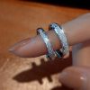 Engravable Nailing Sand Couple Ring Silver detail view