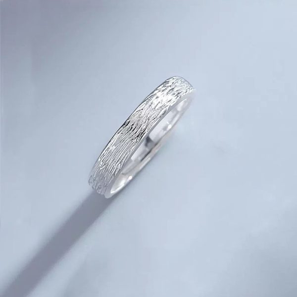 Engravable Simple Couple Rings in Silver for men