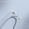 Engravable Simple Couple Rings in Silver for women