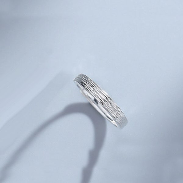 Engravable Simple Couple Rings in Silver for women