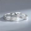 Engravable Simple Sterling Silver Couple Rings, made 925 sterling silver, inside of the ring can be customized with characters, up to 8 characters