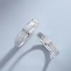 Engravable Simple Silver Couple Rings, made of 925 sterling silver, women ring weight about 1.7g, men ring weight about 2.4g