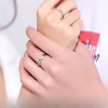 Love You With All My Heart silver couple ring