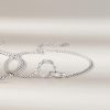 Matching Mobius Ring Couple Silver Bracelets for women