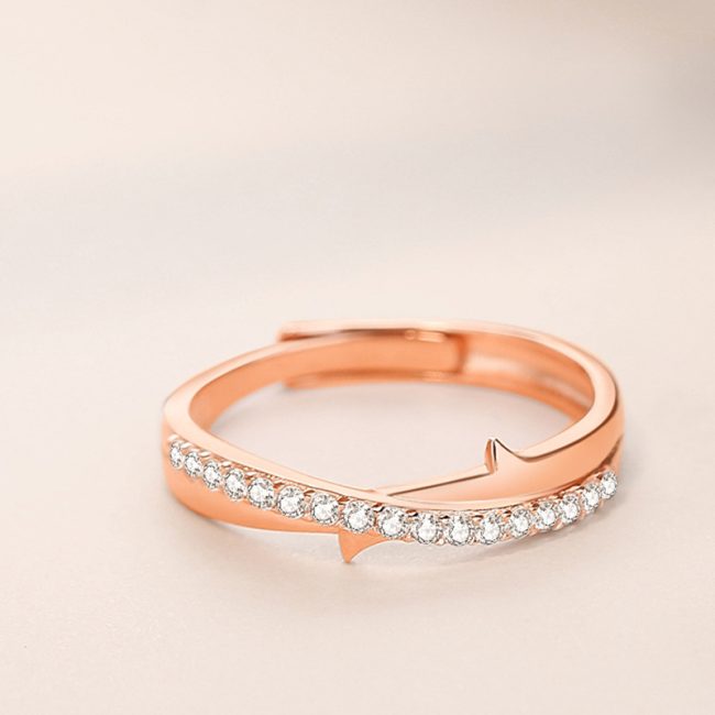 Mobius Thorns Matching Couples Ring Silver for women, adjustable US Size 4-9, weight about 2.01g
