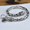 Real Solid S925 Sterling Silver Good Luck silver bracelet for men, made of 925 sterling silver , thai silver vintage craftsmanship