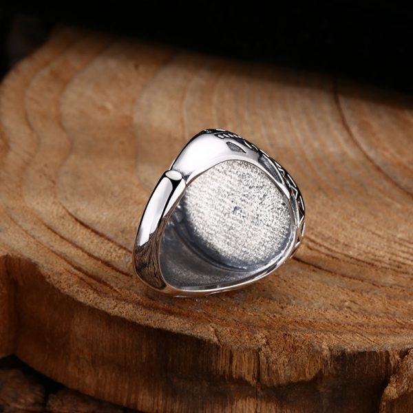 Eagle Sterling Silver Ring for men, inside view image