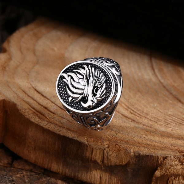 Sterling Silver Eagle Ring For Men, vintage craftsmanship