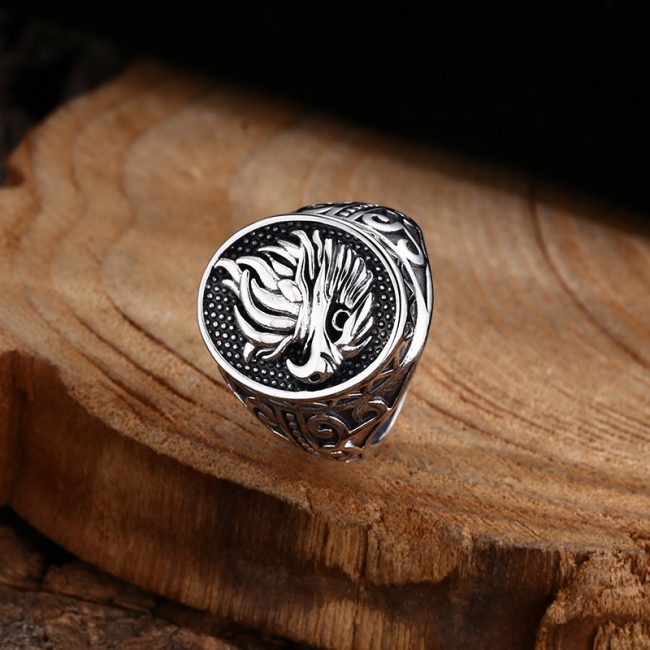 Sterling Silver Eagle Ring For Men, vintage craftsmanship