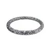 Engraving Lucky Cloud Sterling Silver Bangle for men, made of 999 sterling silver, the bracelet is engraved with lucky clouds and is made of pure silver rod.