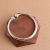 Solid Round Bar Sterling Silver Bangle For Women, made of 9999 pure silver
