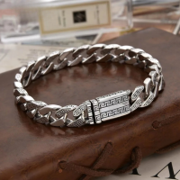 Customized Cuban Chain 925 Sterling silver bracelet for men, made of 925 sterling silver, three size available,