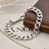 Customized Cuban Chain 925 Sterling Silver Bracelet for Men, right view image