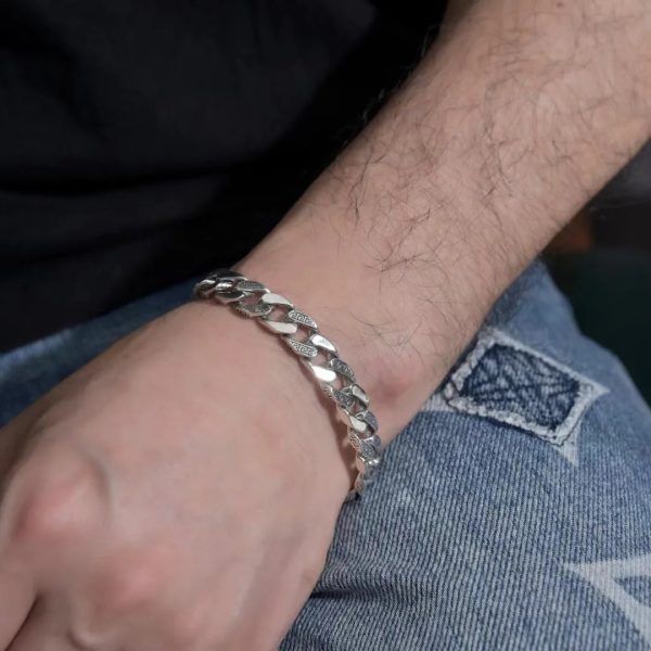 925 Sterling Silver Customized Cuban Chain Bracelet video thumbnail