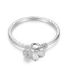 999 Pure Silver Peace Charm Bangles For Women
