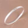999 Sterling Silver Closed Bling Bangles Bracelet, weight about 23g